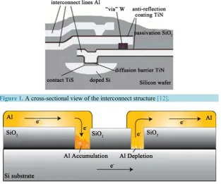 Figure 1. A cross-sectional view of the interconnect structure [12].                         