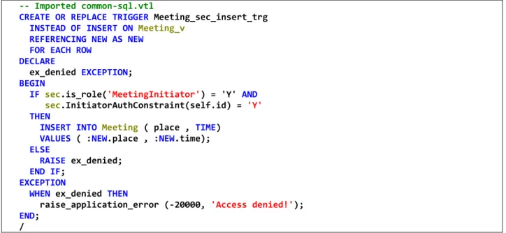 Figure 14. Transformed Insert authorisation constraint  
