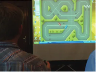 Figure 9, the players were concentrating solely on the screen