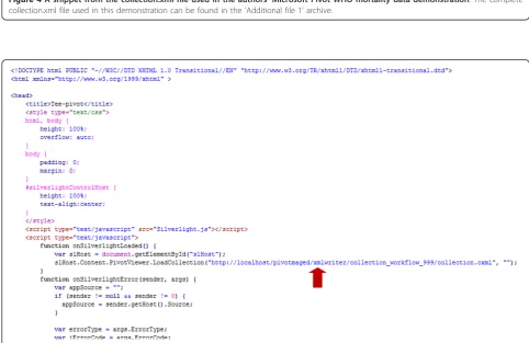 Figure 4 A snippet from the collection.xml file used in the authors’ Microsoft Pivot WHO mortality data demonstration