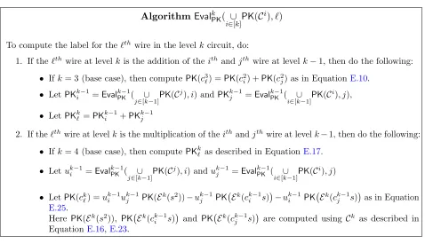 Figure E.2: Algorithm to evaluate on public key.