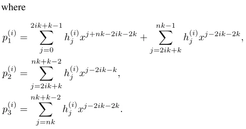 TABLE 2. Space and time complexities of S2 mod f(x)
