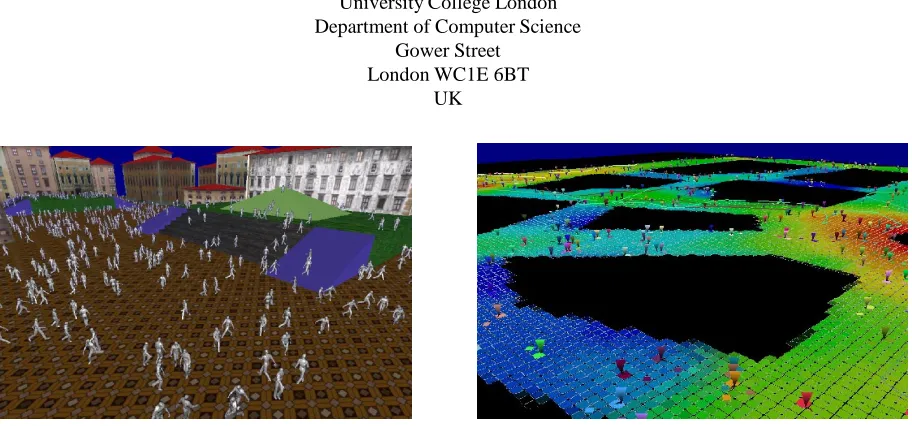 Figure 1: The behaviour of the agents for a game (such as that on the left) can be easily developed using the tools provided by ABS (on theright).