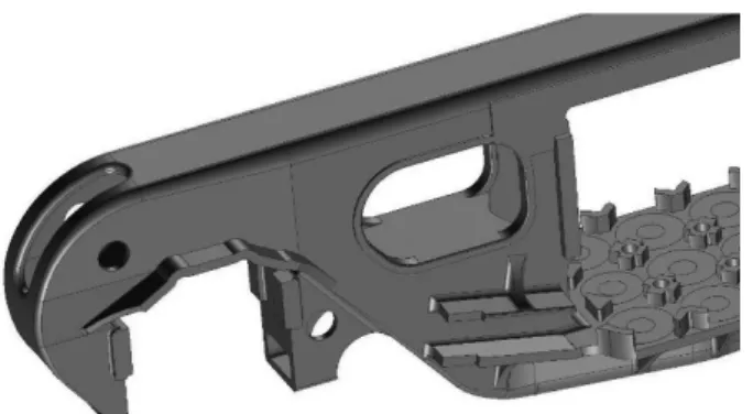 Fig. 1. Geometric model of ZK-1 bogie side frame 
