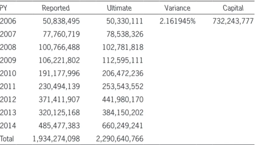 Table 10. Capital calculation