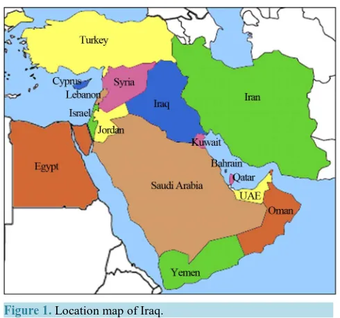 Figure 1. Location map of Iraq.                                        