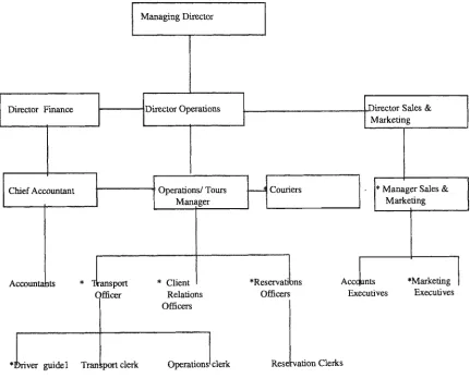 Figure 6.4 Sample Kenyan ITO organisation chart * High client contact Source: Author's own industry experience 
