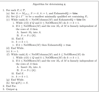 Figure 19. Algorithm for determining q