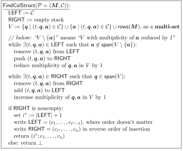 Figure 2: Method for ﬁnding collision structures in a Linicrypt program.