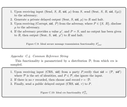 Figure C.9: Ideal secure message transmission functionality F lsmt