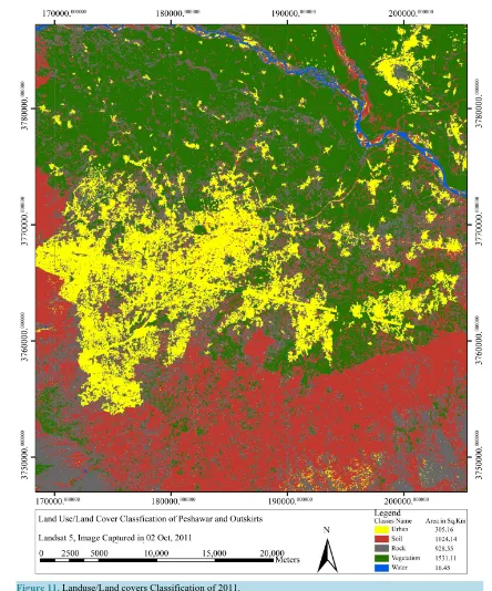 Figure 11. Landuse/Land covers Classification of 2011.                                                       