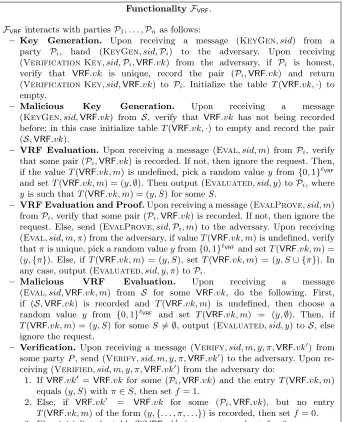 Fig. 1. Functionality FVRF.