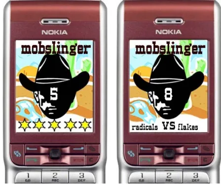 figure 2. Mobslinger ‘Draw’ screen and ‘Draw’ screen in Outlaws mode 