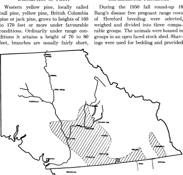 FIGURE 2. DISTRIBUTION OF WE:.;TI~RN ~rsr.mn PINE: IN BRITISII COL.CMRIA 