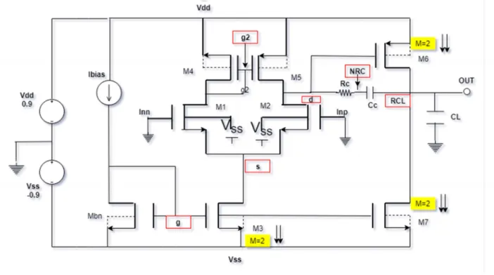 Fig. 6.  Diagrama del circuito interno del OTA 