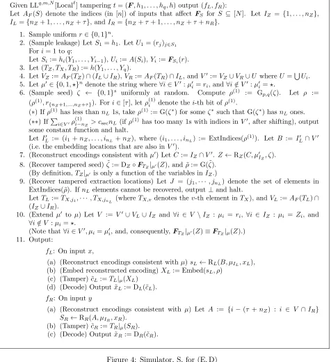Figure 4: Simulator, S, for (E, D)