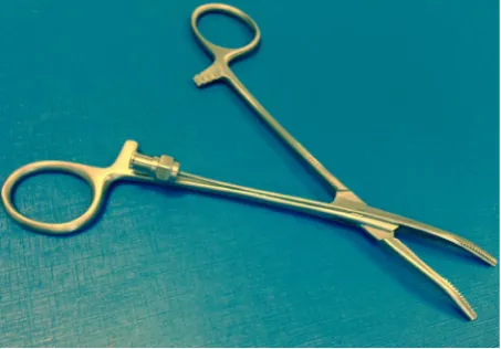 Figure 1. A photograph of the novel guided blunt dissection forceps. 