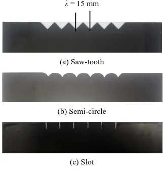 Figure 1. Flat plate leading edge patterns. 