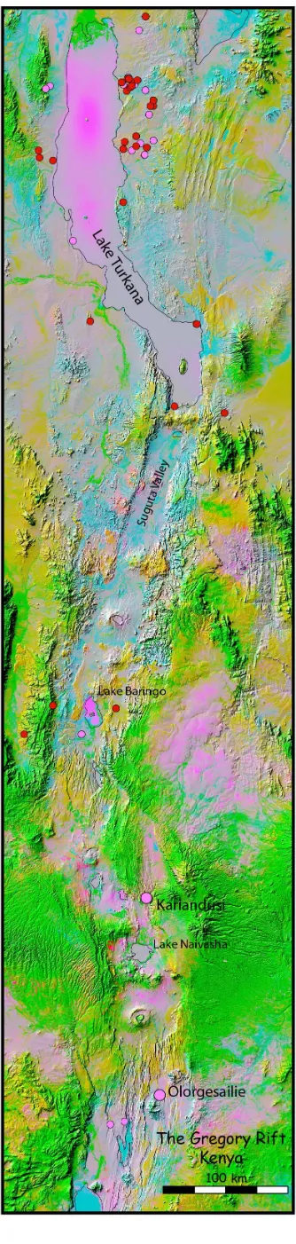 Figure 8: A map of the Kenyan Gregory Rift region, 