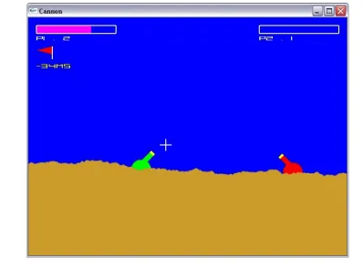Figure 7.  Screenshot of our VGK-enabled Cannon game. 