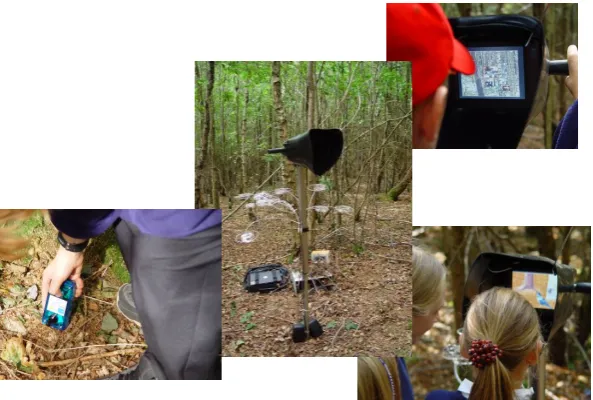 Figure 4.  Activity in the Ambient Wood: moisture reading and periscope