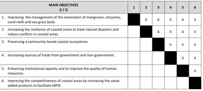 Table 3. Matrix SIM Element Main Objectives. 
