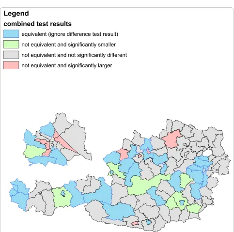 Figure 5 Difference/equivalence test results for infant mortality in Austria 1984-2007