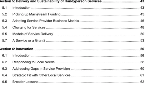 Table 3.1 Average spend on handyperson services by local authorities ................................