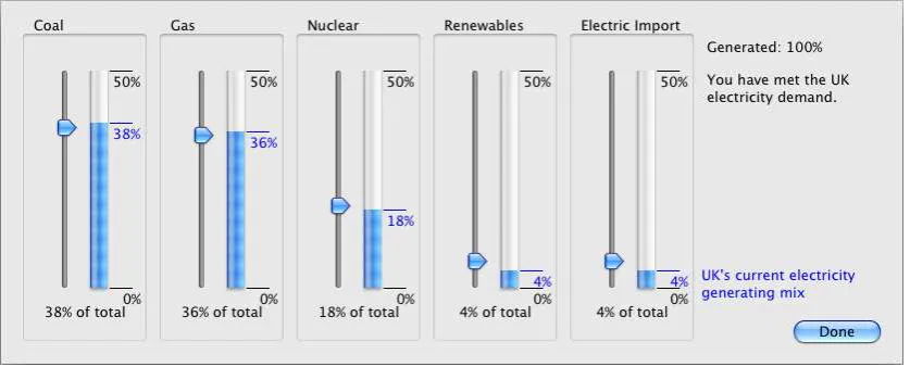 Figure 2) and asked to create their preferred electricity generating portfolio. When 