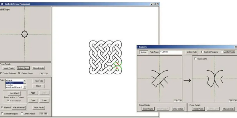 Fig. 5. The three-dimensional spatial grammar interpreter for computer-aided design showing rule definition including parametric rela-tions