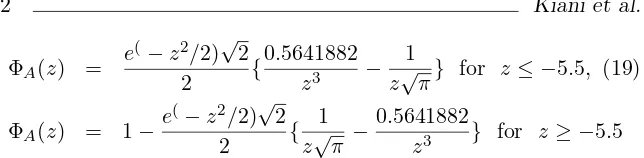 Table 1. Absolute error of the formulae to approximate theNDF.