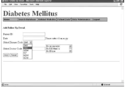 Figure 5 Personal information screen Figure 6 Follow-up information screen
