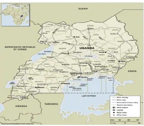 Figure 2.1 Map of Uganda 