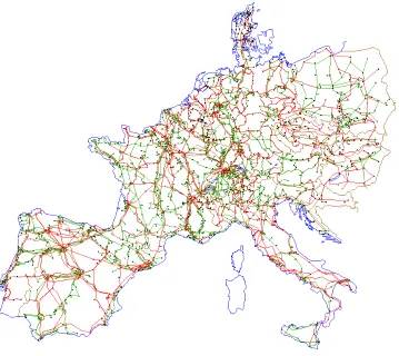 Figure 1: ELMOD representation of the European high voltage grid