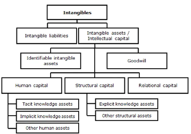 Figure 1. Relations between components of  intangibles