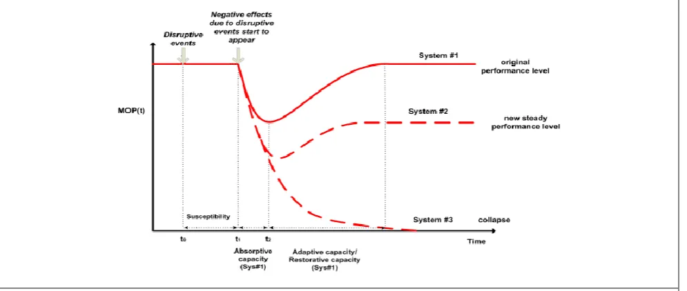 Fig. 1. Main regularities of robust and non-robust behavior of the system [6]. 