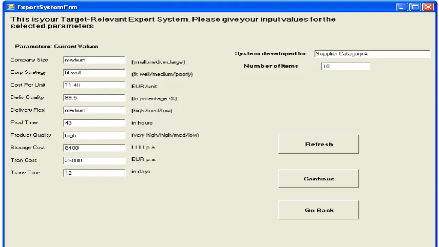 Figure 3: Domain Experts (Senior management) adding the categories for decision making   