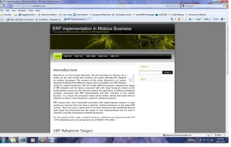 Figure 5.1: A screenshot of the introduction page of the online discussion forum 