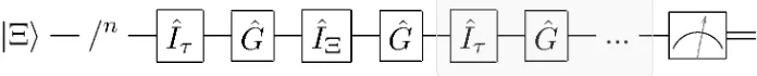 Figure 3: The quantum circuit implementing a variant of the Grover’s algorithm general-age