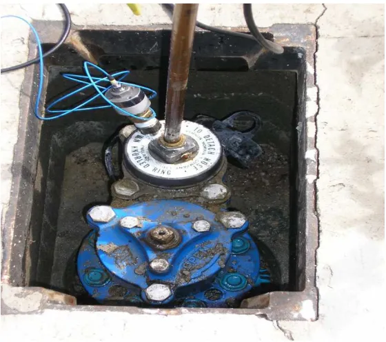 Fig. 10 Connection of solenoid valve to hydrant to generate pressure transient 