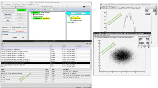 Figure 5, including examples of ROOT histograms produced for monitoring. 