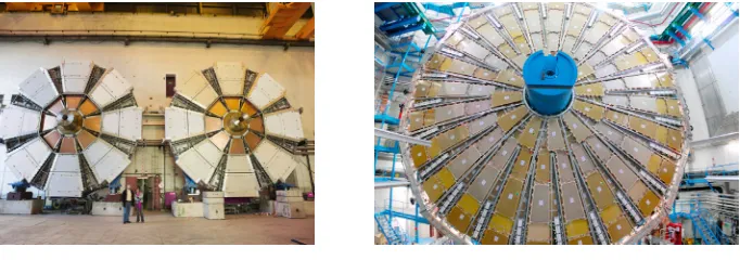 Figure 1: Muon chambers in the end-cap region. Small Wheel [4] (a) and Big Wheel [5] (b)located at 7 m and 13 m from the interaction point respectively.