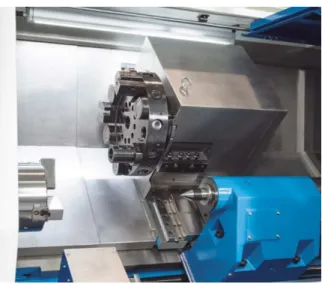 Fig. 1: Turning machine with inclined bed frame 
