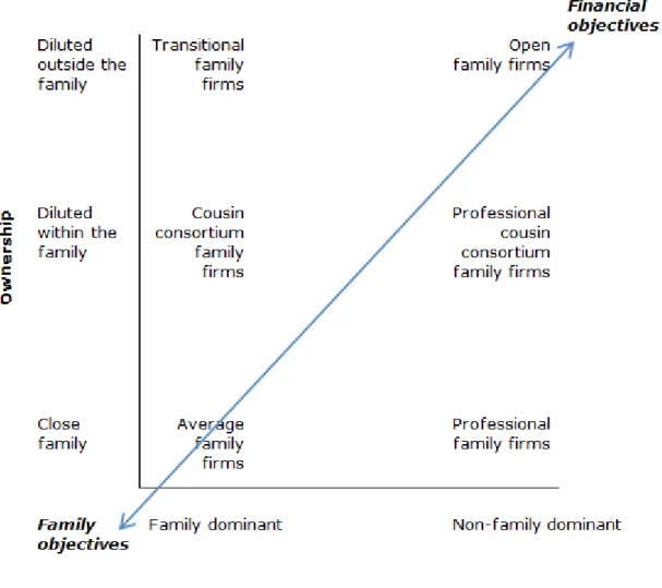 Figure 1. Objectives of the FB in terms of their ownership and control structure. (‘‘Types’’ of private family firms: an exploratory conceptual and empirical analysis (Westhead &amp; Howorth, 2007))