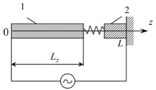 Figure 1. The model of a rod with a crack. 