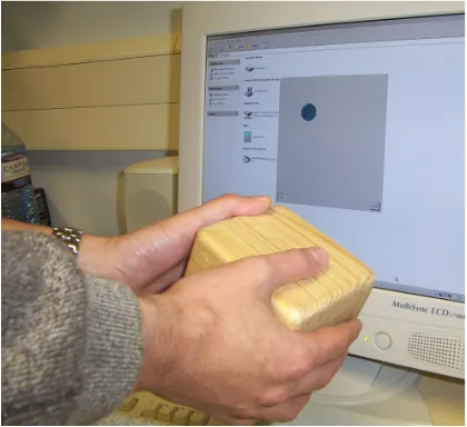 Figure 9. The television area of Lancaster’s innovative interactions lab, with the cube in front of it