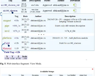 Fig. 5. Web-interface fragment: View Mode. 