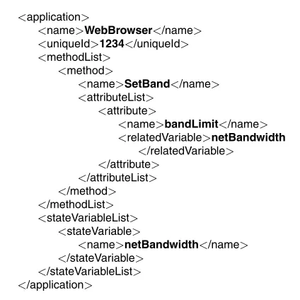 Figure 3. Sample XML description of an adap-tive web browser.