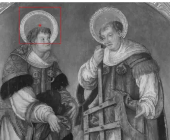 Fig. 8. A) Reference template; B) Template with circular 