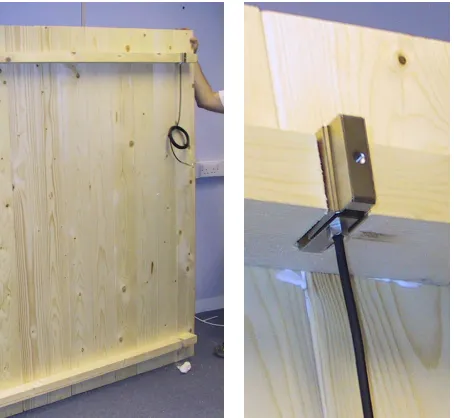 Fig. 4. The floor when it was installed in upright position (left). 
